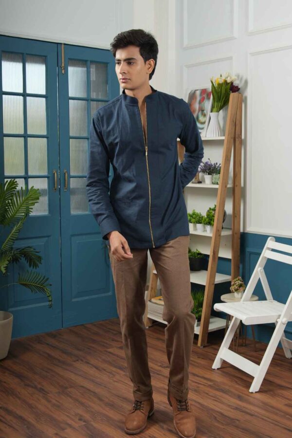 Blue Noir Linen shirt