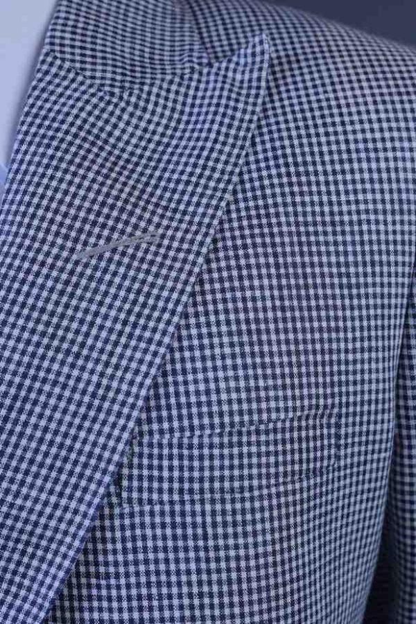 Safari Grid Linen Check Blazer